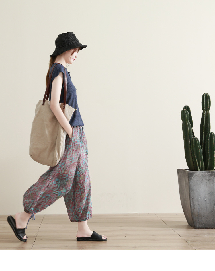 春夏季新款天丝亚麻清凉透气女v领文艺宽松短袖t恤针织衫详情18