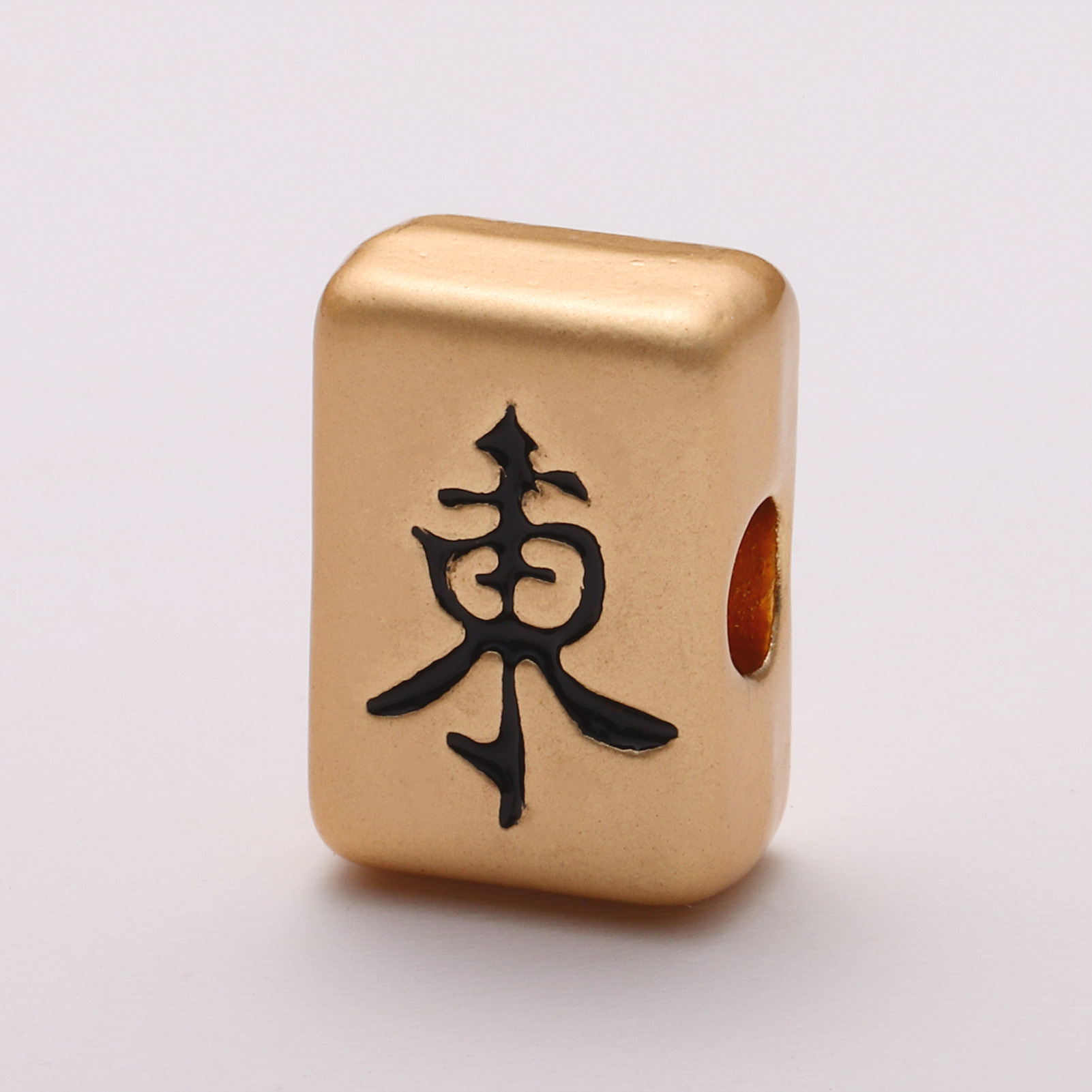 国粹麻将东南西北中发白串珠古老沙金配饰手链项链diy散珠配挂件