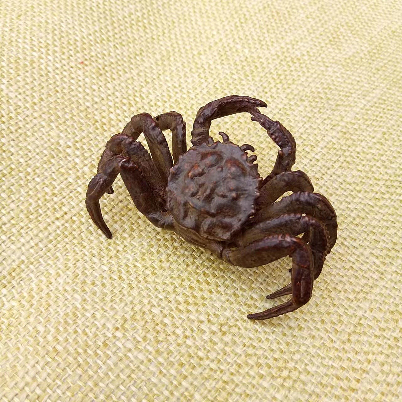 文玩铜器紫铜系列迷你摆饰办公家居摆件八脚将军八方紫铜螃蟹厂家