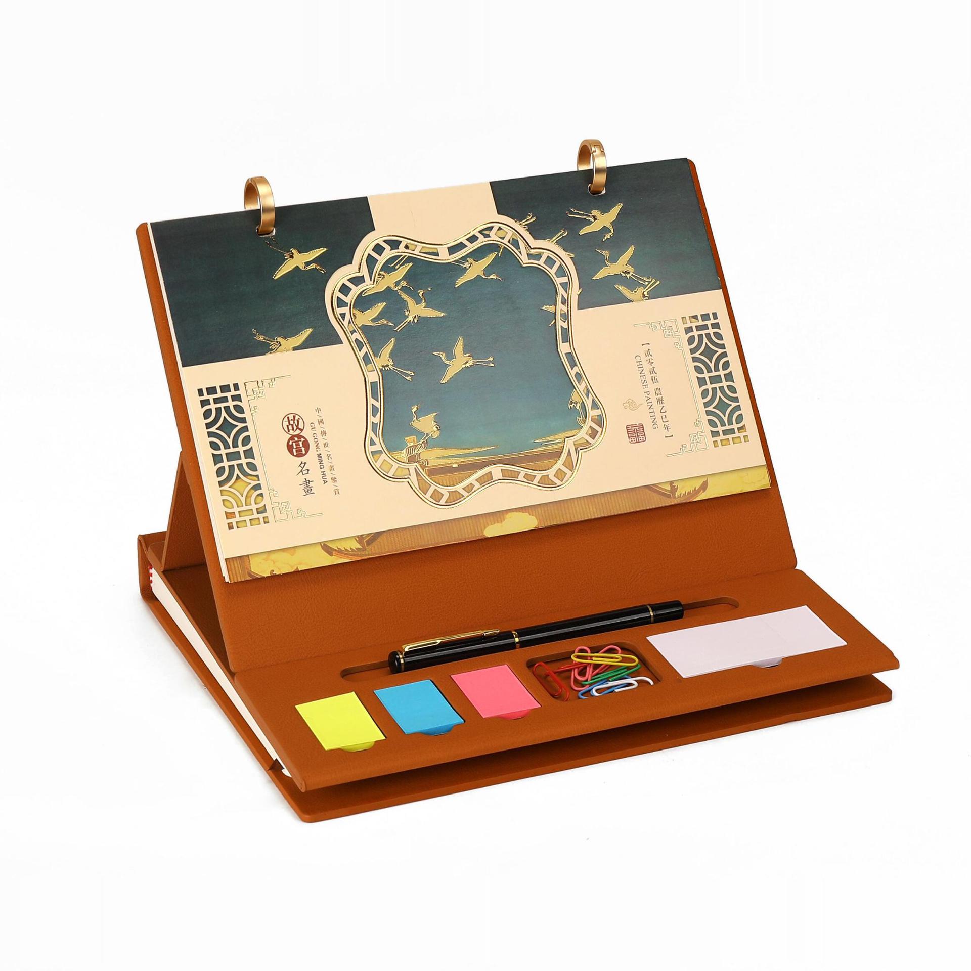 8成交0本2025高档便利贴便签组合记事台历商务办公桌面收纳盒日历印刷