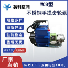英科牌小型不锈钢卸柴油液压机油220v 防爆手提式齿轮油泵WCB-50