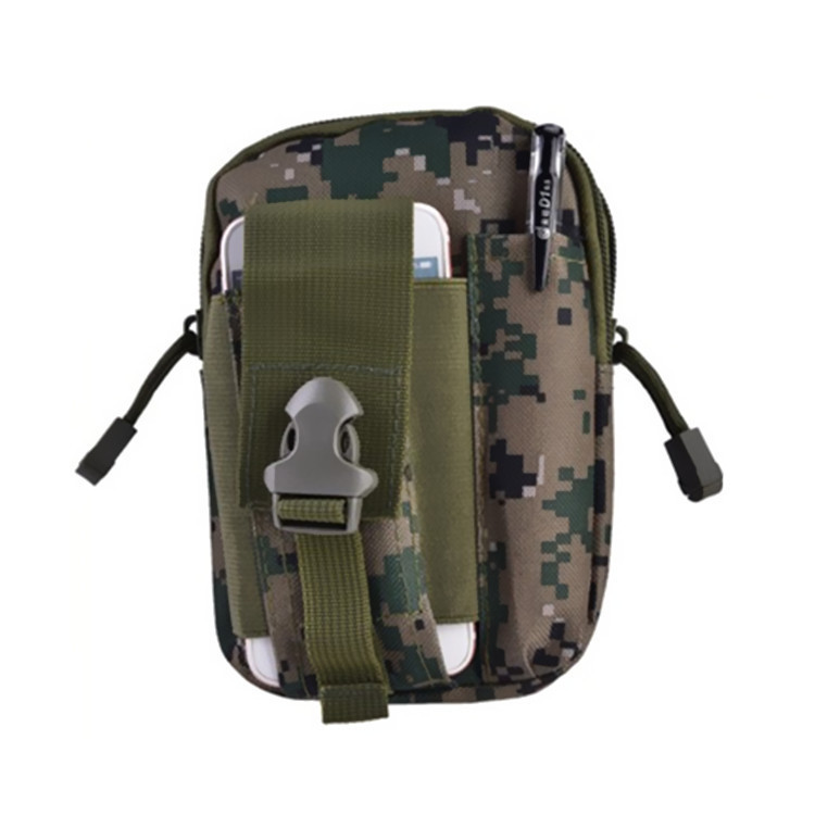 Outdoor Sports Molle Multi-Functional Tactical Waist Bag Large Capacity 6-Inch Mobile Phone Running Belt Hanging Bag Men's Waist Bag