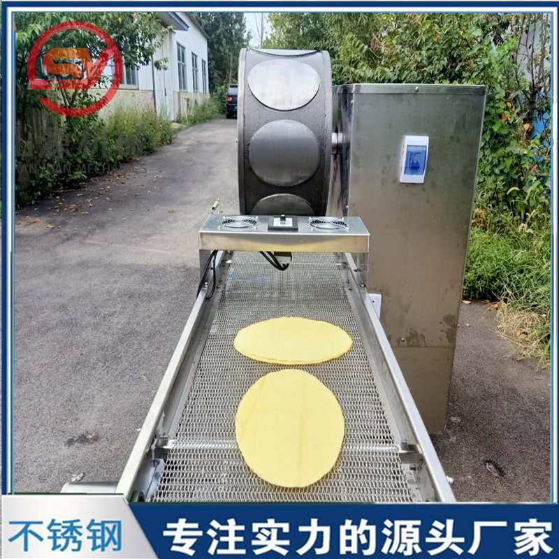 山源牌春卷皮机 小型全自动春卷皮成型机 现场试机春卷蛋皮机厂家