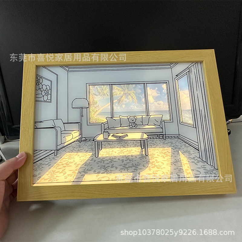 Ins Bedside Light Painting Decorative Painting Korean Designer Warm Modern Simple Stunning Sunshine Painting Delivery Supported