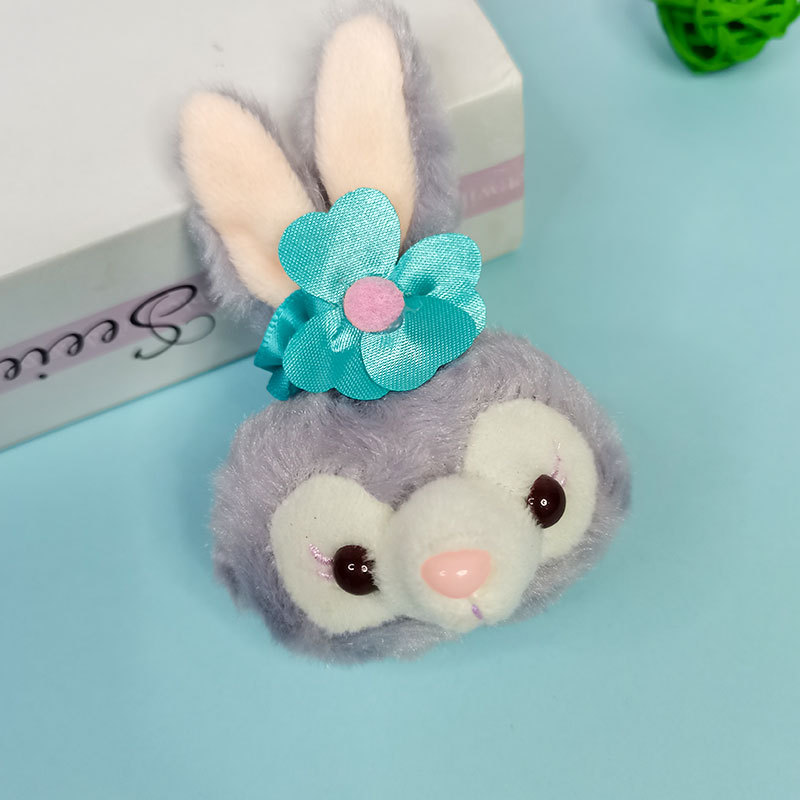日系可爱毛绒达菲星黛露兔子头服装配饰包包挂件发箍头箍发绳配件