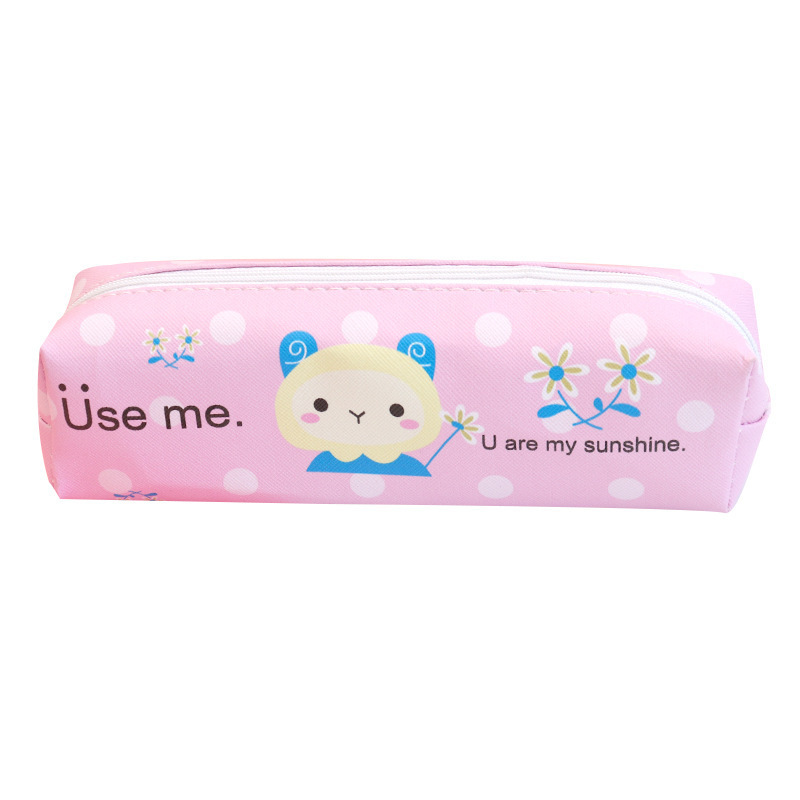 Creative Pencil Case Simple Animal Elementary School Student Zipped Pencil Bag Pencil Case Stationery Case Unisex Stationery Box Pencil Bag