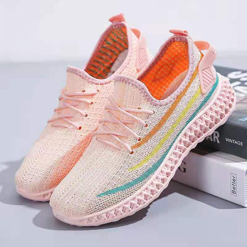 Factory Direct Sales Summer New Breathable Sneaker Women's Korean-Style Fashion Casual Shoes Mesh Surface Shoes Coconut Shoes Women's Shoes Generation