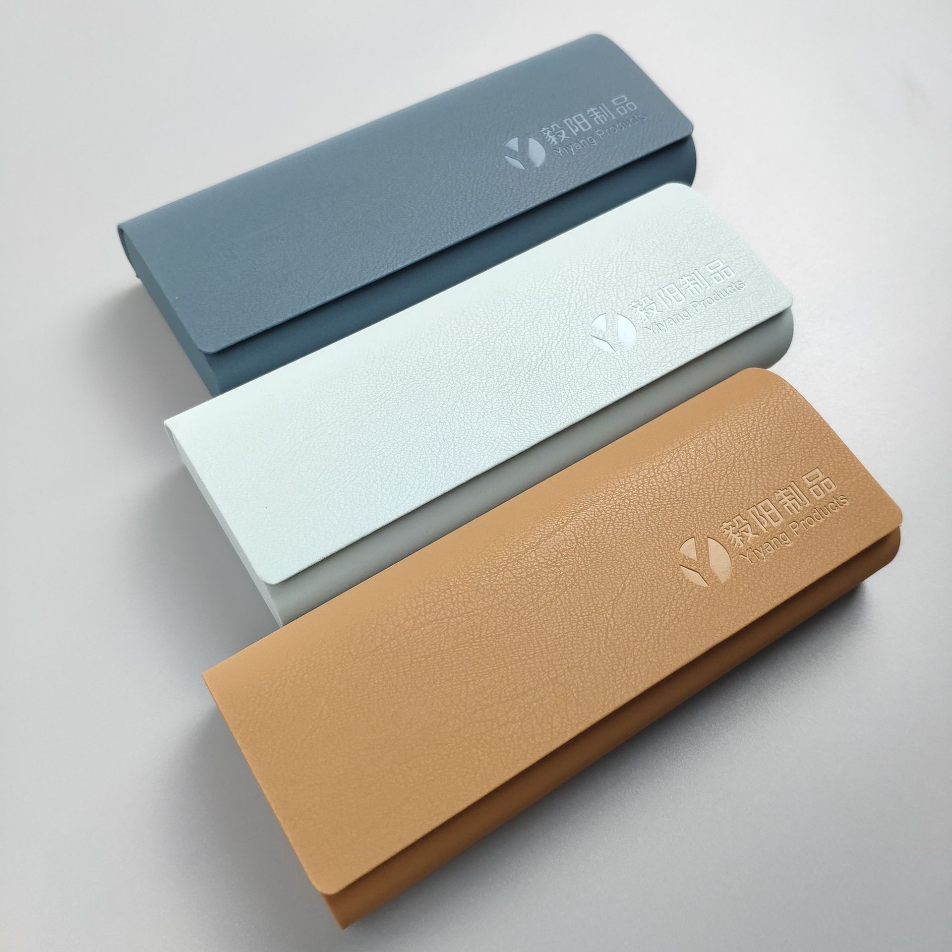 现货皮革框架眼镜盒 学生时尚简约复古镜盒 手工盒便携式抗压男女