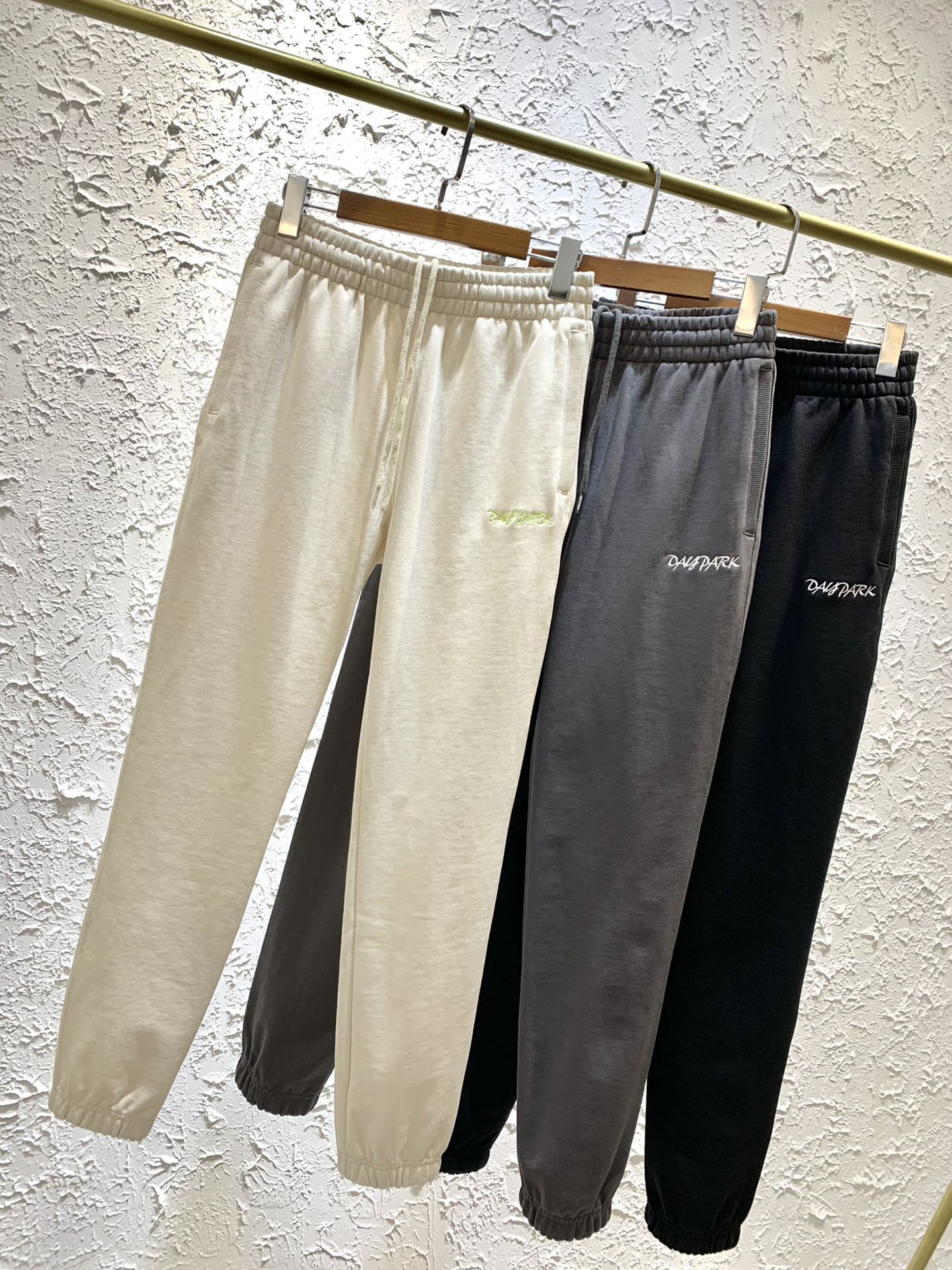 韩国原版设计师款棉质潮流男女同款休闲裤春秋裤子三色可选305款