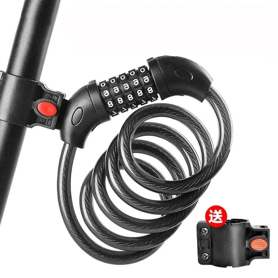 tonyonty566自行车锁五位密码锁 山地车条形钢丝锁单车圈锁通用锁