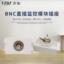 BNC直插监控模块插座 监控摄像模块Q9插座面板 地插模块128型焊接
