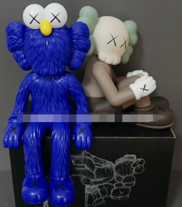 45cm 彩盒 kaws 长沙 ifs款式 芝麻街 灰色 摆件公仔玩偶手办模型