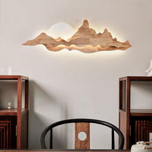 实木装饰画壁灯新中式中国风禅意茶室客厅背景墙创意门厅艺术造型