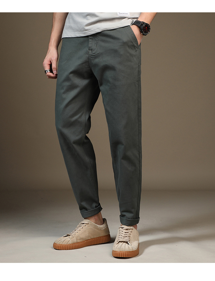 大码休闲裤男直筒加肥加大男裤宽松肥佬九分商务长裤男士胖子裤子
