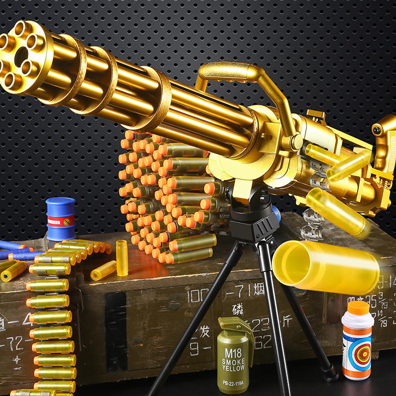 加特林抛壳软弹枪儿童男孩枪玩具加特琳电动连发机枪模型-阿里巴巴