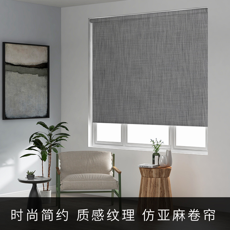 Anti-Linen Roller Shutter Curtain Roller Shutter Louver Curtain Tracery Window Screen Soft Gauze Curtain Day & Night Curtain Double Roller Blind