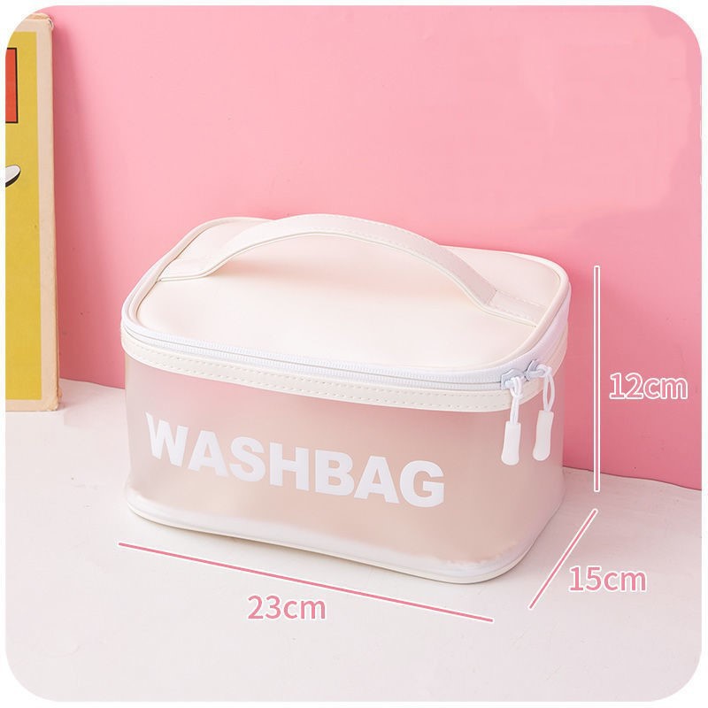 New Pvc Waterproof Wash Bag Korean Travel Large Capacity Cosmetic Bag Portable and Cute Portable Pouch