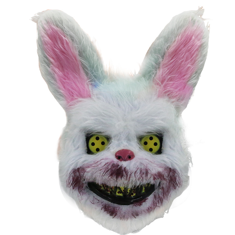 Litaiyuan Horror Bloody Rabbit Mask Masquerade Spoof Animal Mask Halloween Party Performance Props