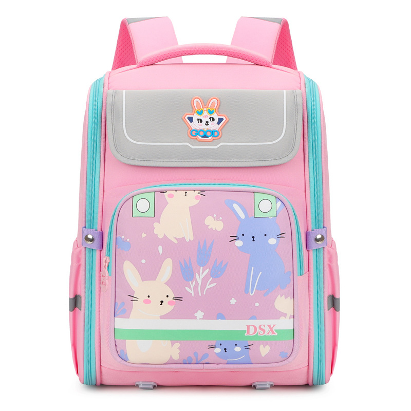 2023 New Children's Primary School Schoolbag Super Light and Burden-Free Spine Protection Large Capacity Girls' Cartoon Schoolbag Wholesale