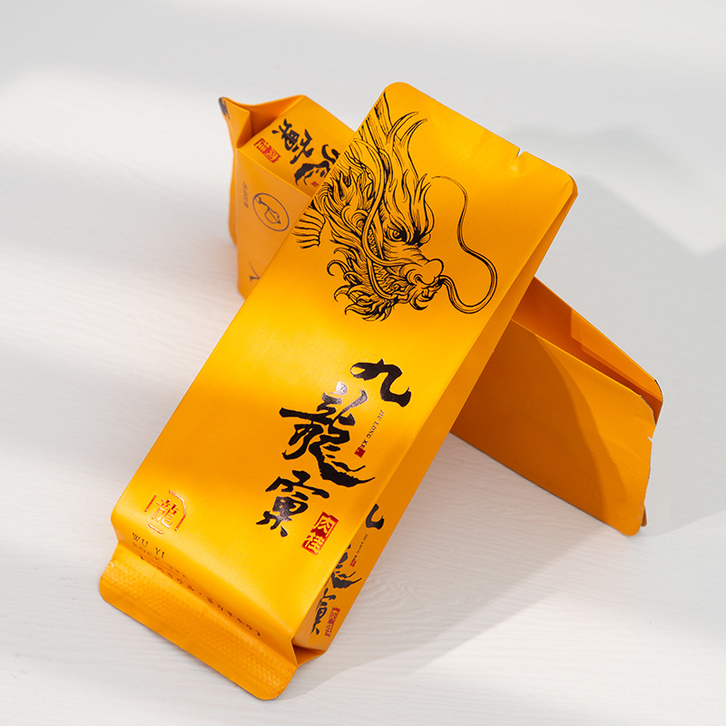 九龙窠肉桂加长加厚15cm长泡袋茶叶包装袋岩茶烫金小泡袋铝箔袋子