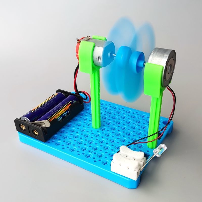 自制风力发电机模型小学生diy手工科技小制作steam风能车创客材料