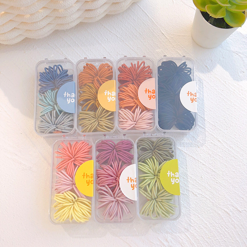 90 Pieces Children's Gradient Hair Rope Does Not Hurt Hair Highly Elastic Hair Rope Small Thumb Ring Rubber Band Baby Hair Accessories