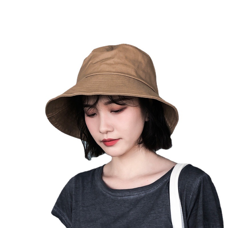 [Internet Hot] Black Fisherman Hat Female Spring Summer Korean Style Versatile Japanese Sun Protection Sun Hat Male Bucket Hat Tide