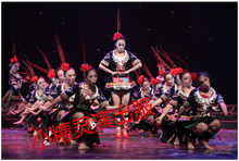 锦鸡炫美苗族服装舞蹈演出舞台表演服桃李杯女子群舞新款民族装