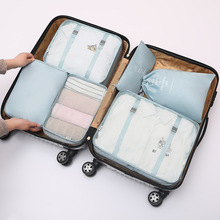 韩版旅行收纳袋六件套 大号行李箱收纳包旅行衣服内衣整理包6件