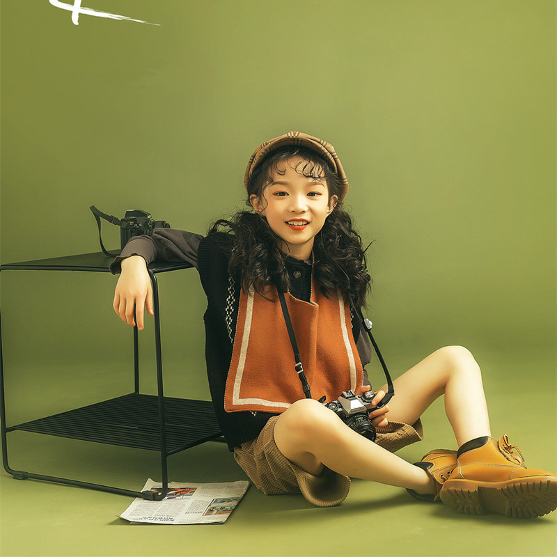 儿童摄影服装复古时尚大女孩写真服饰影楼10-12岁女童拍照相衣服