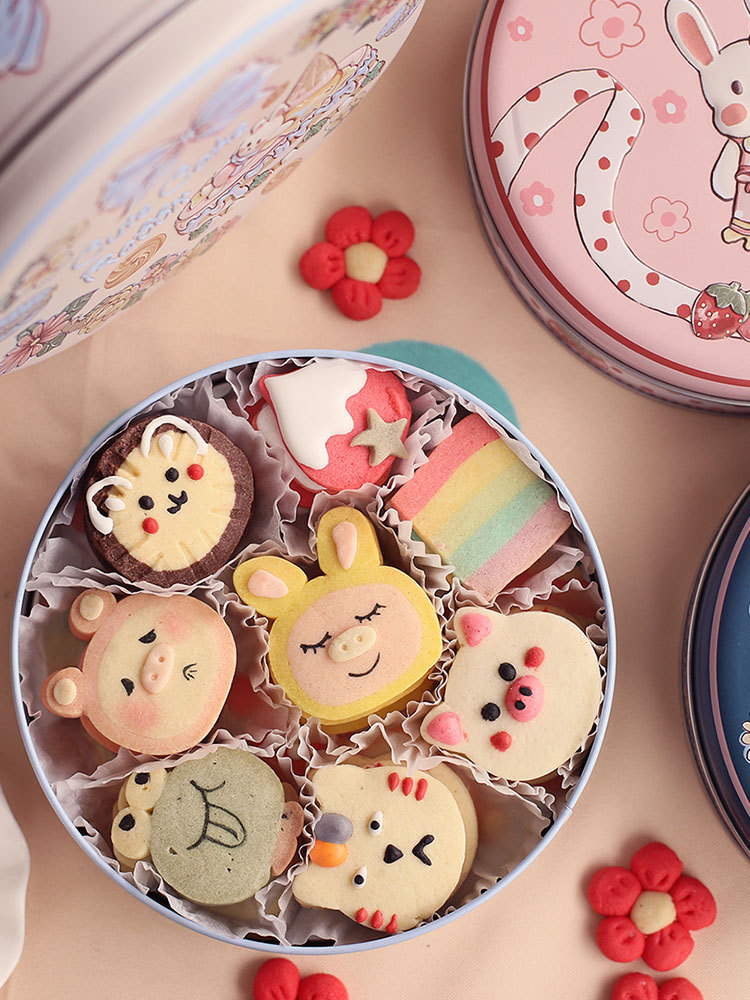 六一儿童节网红曲奇手工饼干高颜值甜品好吃零食儿童可爱造型礼物