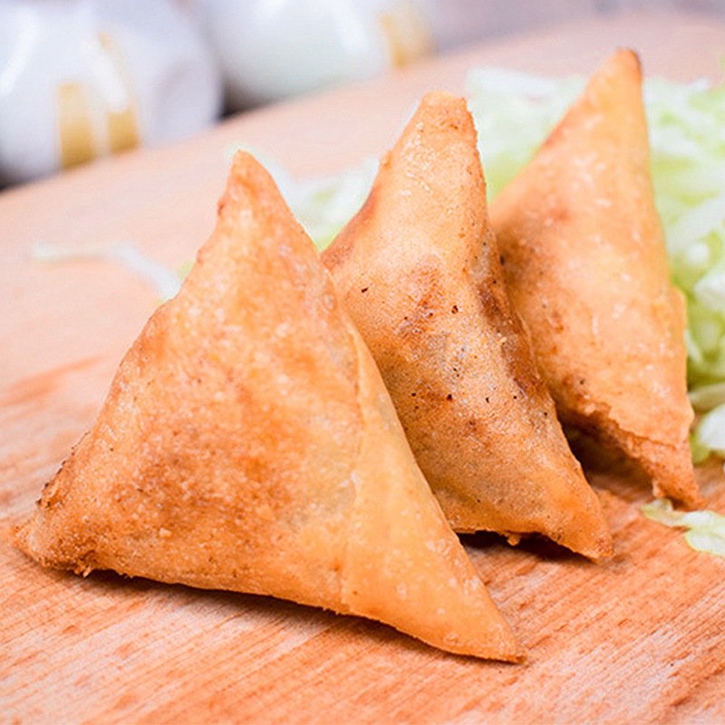 名味蔬菜咖喱角东南亚风味茶楼点心三角春卷油炸小吃酥400g*18包