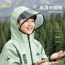 ✅儿童雨衣小学生上学男童女孩长款全身防暴雨书包位雨