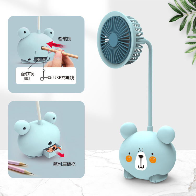 2023 New Cartoon Multi-Function Lead Cutting Fan