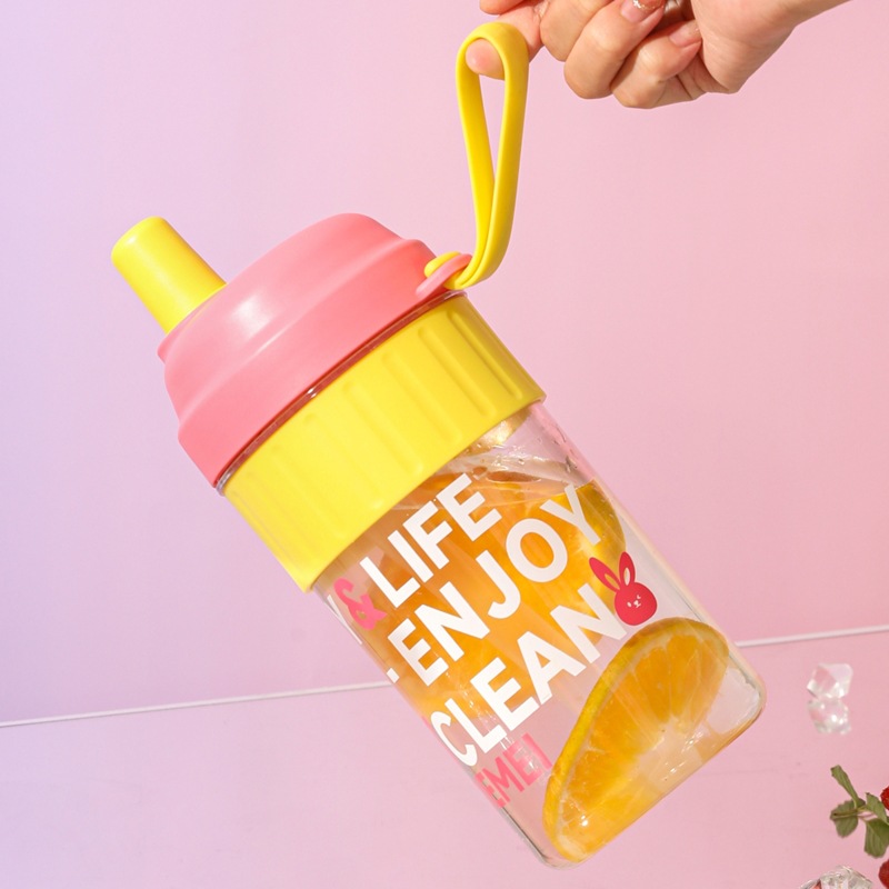 D56 Water Cup New Good-looking Student Portable Straw Handy Cup Children Men and Women Water Cup