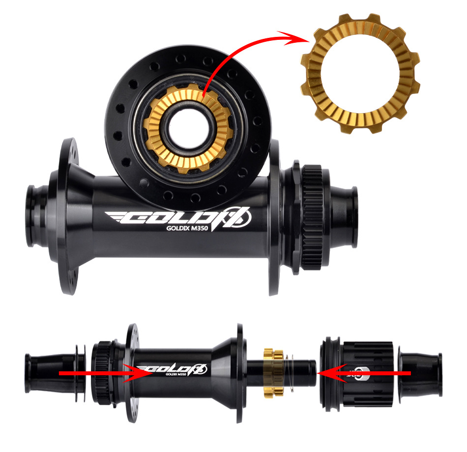 goldix m350山地公路车dt240棘轮36/60t花鼓支持shimano sram飞轮