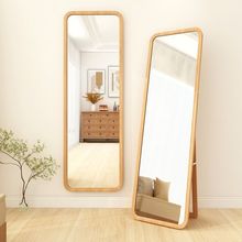 全身镜子实木穿衣镜北欧全身镜壁挂贴墙ins落地镜卧室家用大镜子