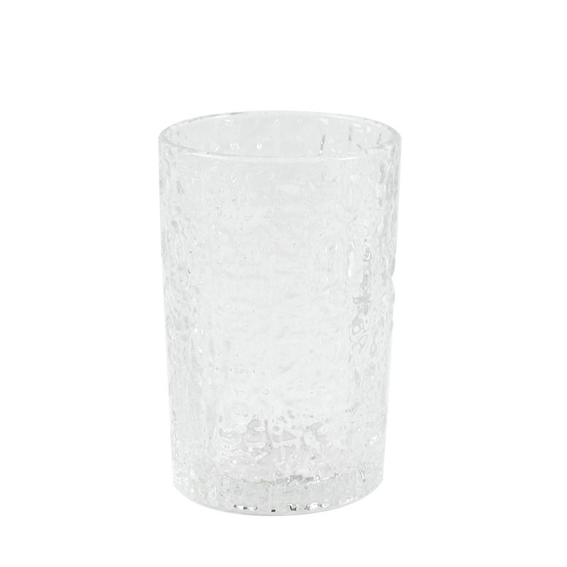 Japanese Style Hammer Pattern Cup Crystal Cold Drink Glass Tree Grain Cup Glass Water Cup Teacup Wine Glass Whiskey Rock Cup