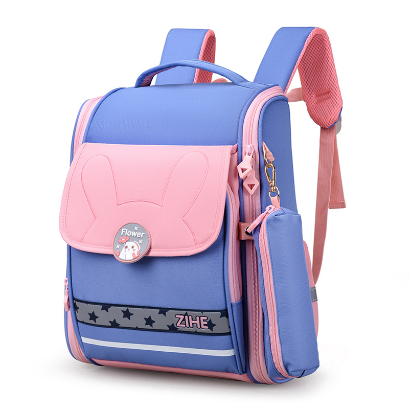 跨境外贸新款小学生书包儿童减负太空一片式全打开书包shoolbag