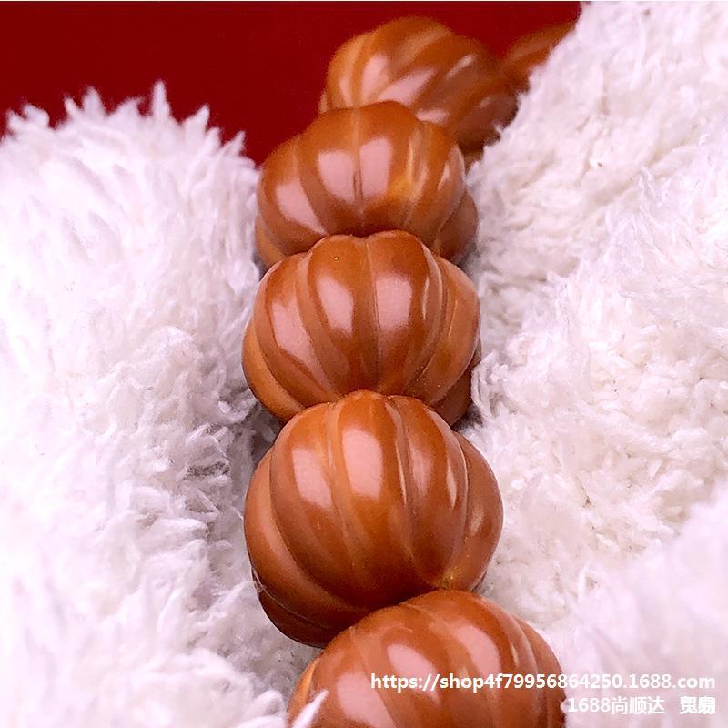 橄榄核手工雕刻近正圆瓜珠单圈佛珠文玩桂橄榄核男士手串-阿里巴巴