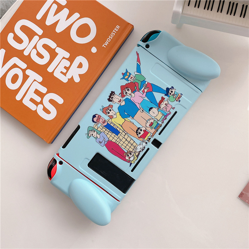 可爱卡通小新任天堂switch外壳游戏机 tpu保护软套ns掌游收纳彩盒