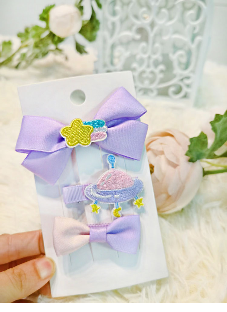 日韩风儿童可爱卡通头饰发夹彩虹星星雪花蝴蝶结后脑勺发夹刘海夹