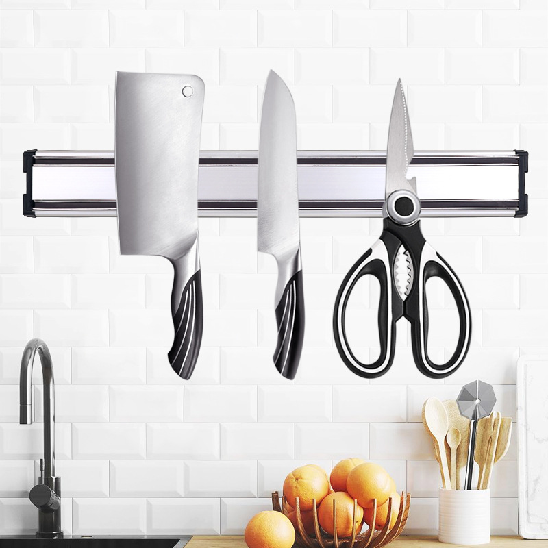 Aluminum Alloy Kitchen Magnetic Knife Holder Wall-Mounted Magnetic Magnetic Magnet Magnet Kitchen Knife Knife Storage Rack