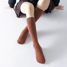 新款秋冬高长筒瑜伽袜中筒小腿女纯棉加绒加厚防滑普拉提袜子全包