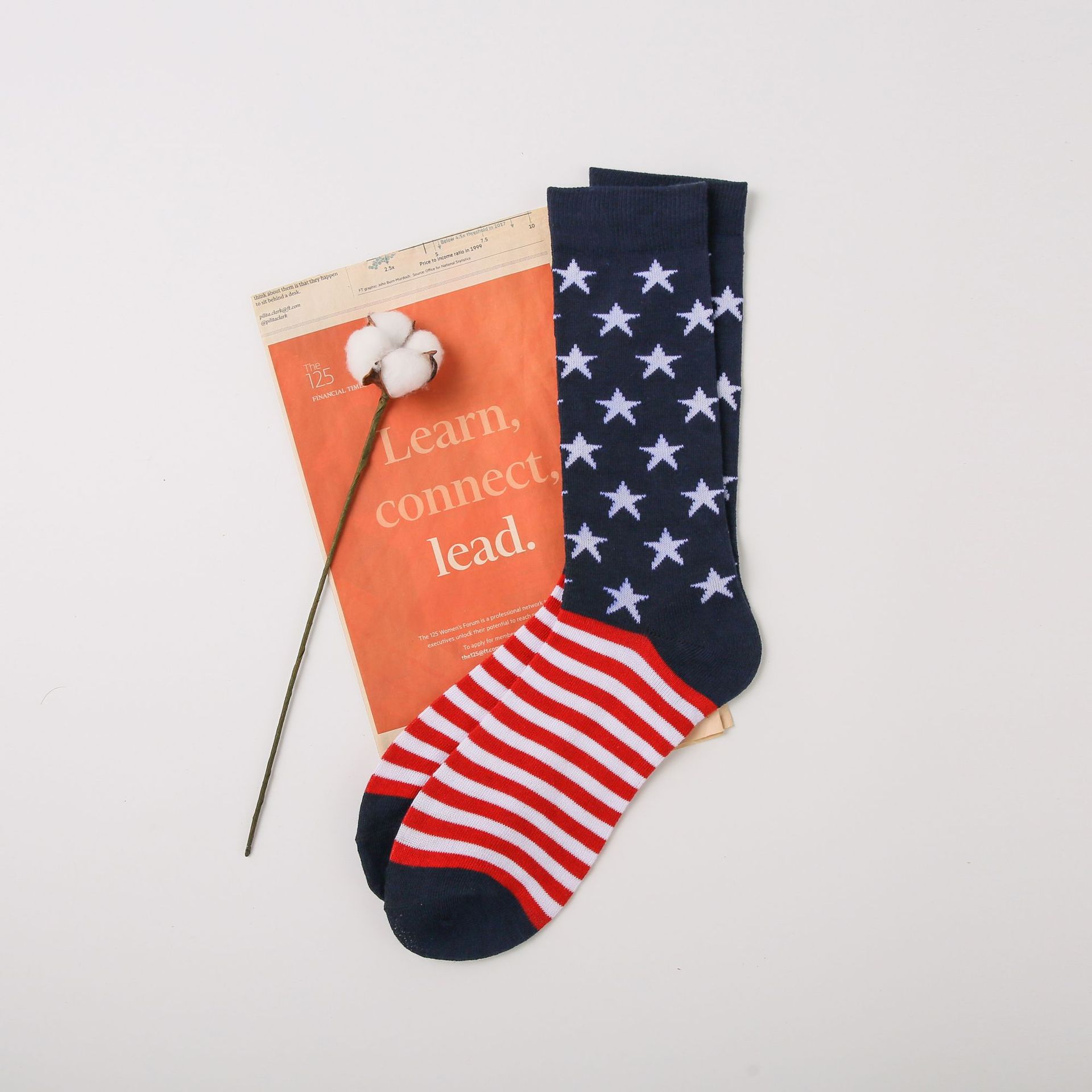 2022 New European and American Style Tube Socks Autumn and Winter New Long Flag Socks Casual Trendy Socks Wholesale