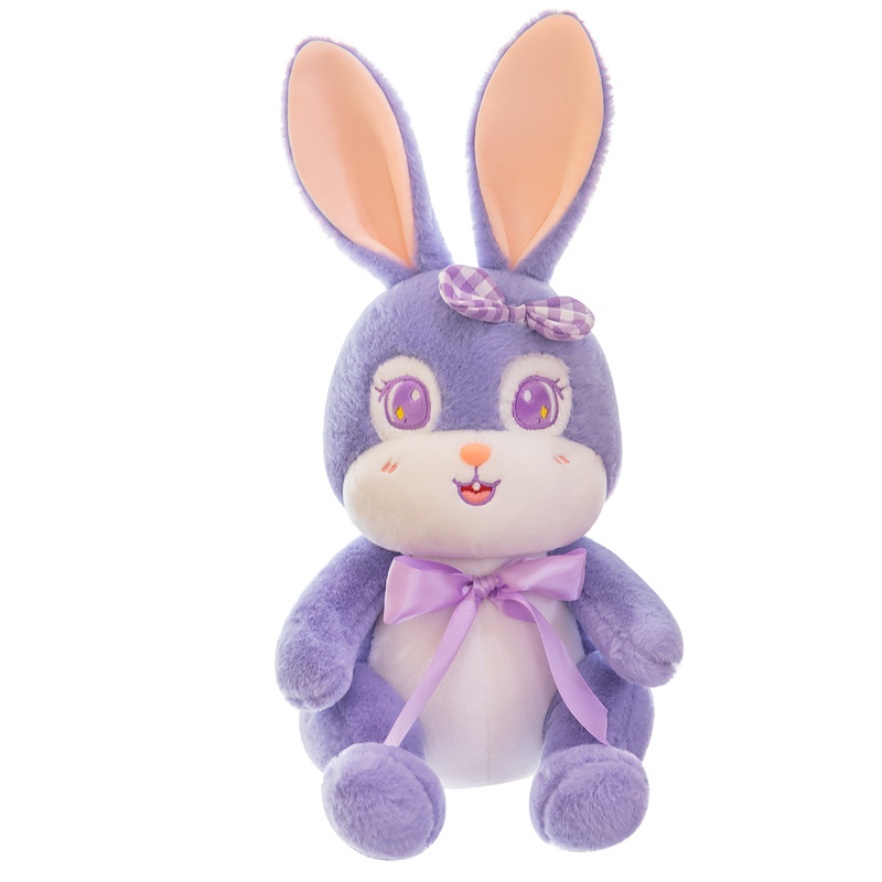 Cute Internet Celebrity Purple Bunny Doll Girls' Ragdoll Cross-Border Plush Toy Wholesale Children Sleep Companion Doll