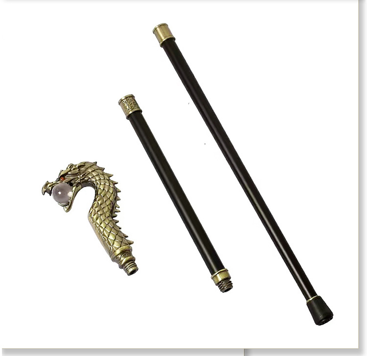 绅士杖老人英伦拐杖剧场影视道具龙头权杖表演走秀金属合金文明棍