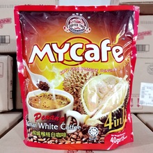 进口食品批发供应马来西亚槟城榴梿四合一速溶白咖啡600g*30包/箱