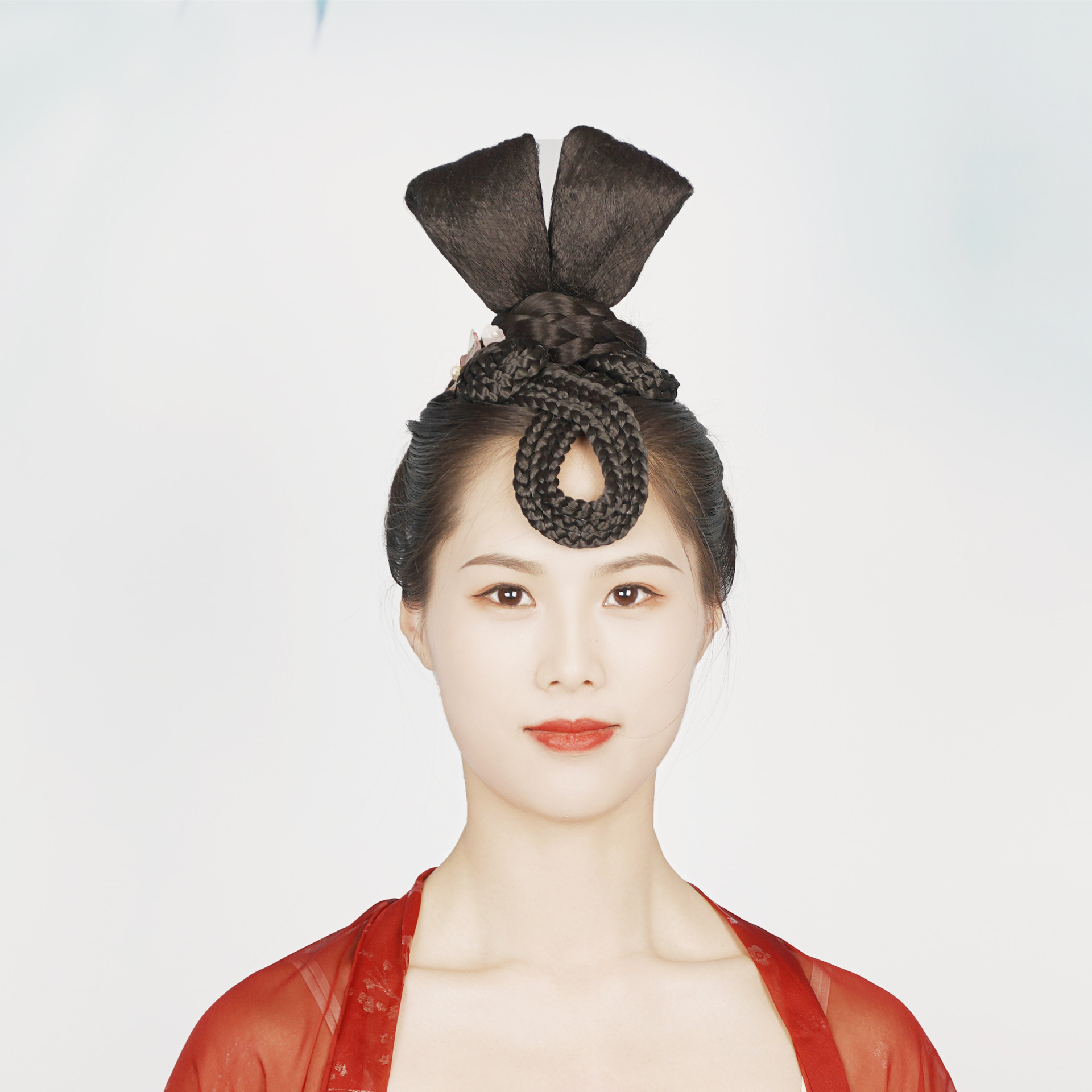 古装假发交叉刘海古风汉服造型前额刘海片复古新娘造型刘海辫子