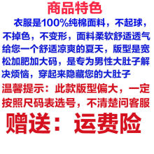 夏季新款男士短袖T恤宽松加肥加大码胖子肥佬潮流圆领印花T恤